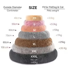 Lit rond ultra-doux pour chat et petit chien – Forme nid